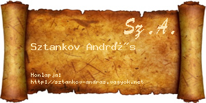 Sztankov András névjegykártya