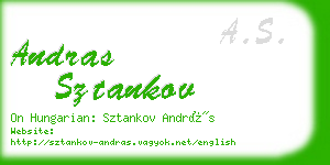 andras sztankov business card